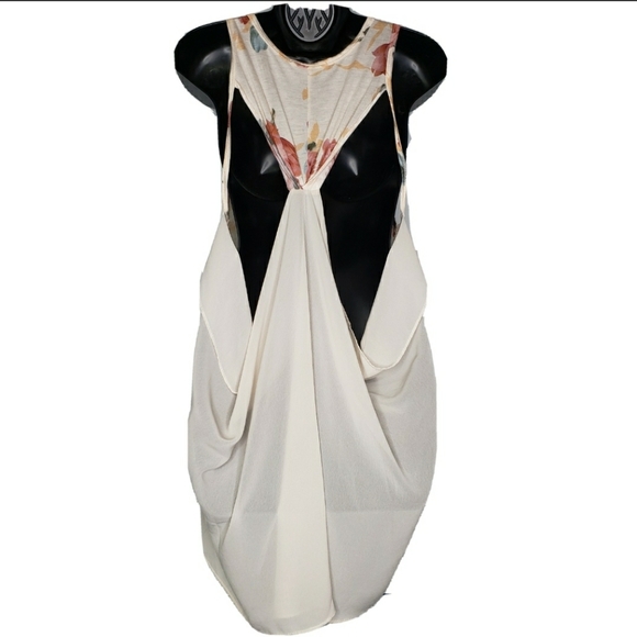 Painted Threads Tank Top Size Medium Floral Open Draped Back Details - Picture 2 of 8